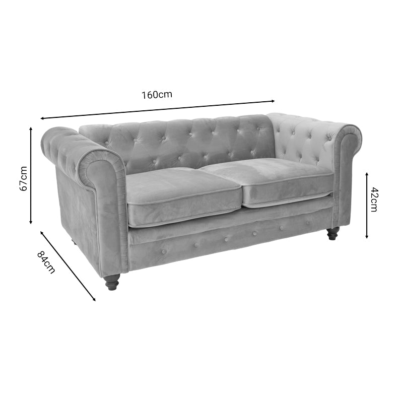 Canapea cu 2 locuri Incredible, Bej, 160x84x67 cm