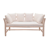 Canapea cu 2 locuri pentru gradina de gradina Dranjere Boho, Natural, 167x80x71 cm