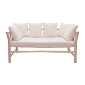 Canapea cu 2 locuri pentru gradina de gradina Dranjere Boho, Natural, 167x80x71 cm, imagine suplimentara