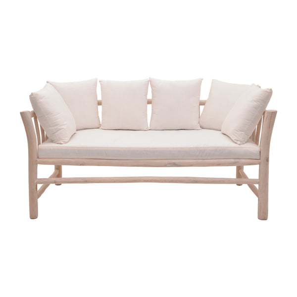 Canapea cu 2 locuri pentru gradina de gradina Dranjere Boho, Natural, 167x80x71 cm