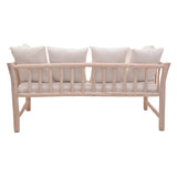 Canapea cu 2 locuri pentru gradina de gradina Dranjere Boho, Natural, 167x80x71 cm