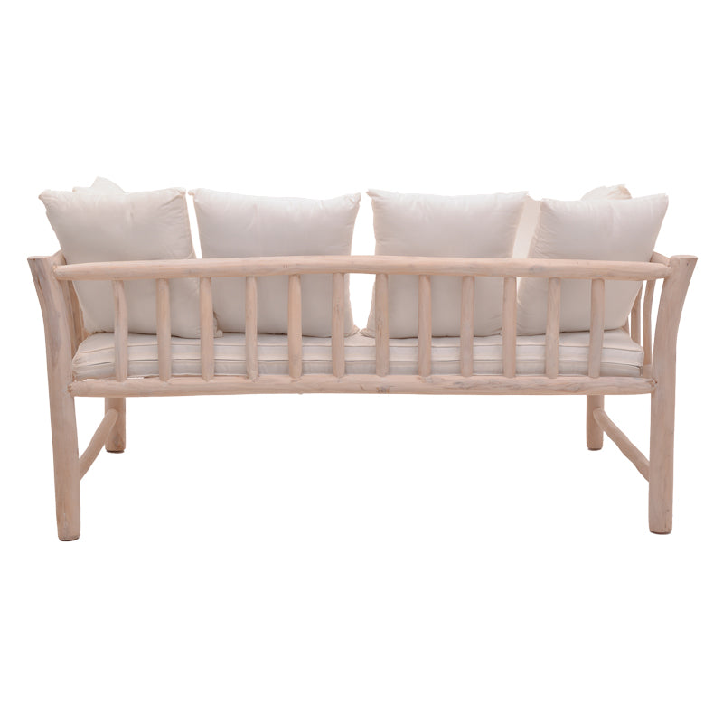 Canapea cu 2 locuri pentru gradina de gradina Dranjere Boho, Natural, 167x80x71 cm, detaliu produs