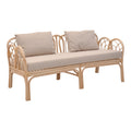 Canapea cu 2 locuri pentru gradina de gradina Ytrone Boho Natural 166x61x71 cm
