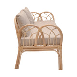 Canapea cu 2 locuri pentru gradina de gradina Ytrone Boho, Natural, 166x61x71 cm
