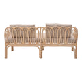 Canapea cu 2 locuri pentru gradina de gradina Ytrone Boho, Natural, 166x61x71 cm, perspectiva suplimentara