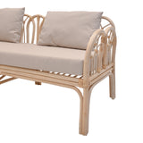 Canapea cu 2 locuri pentru gradina de gradina Ytrone Boho, Natural, 166x61x71 cm