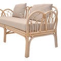 Canapea cu 2 locuri pentru gradina de gradina Ytrone Boho, Natural, 166x61x71 cm, foto produs 6