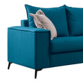 Canapea cu 2 locuri Verona 2, Albastru, 173x93x100 cm, imagine suplimentara