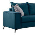 Canapea cu 2 locuri Verona 2, Albastru inchis, 173x93x100 cm, imagine suplimentara