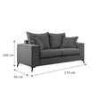 Canapea cu 2 locuri Verona 2, Crem, 173x93x100 cm, perspectiva suplimentara