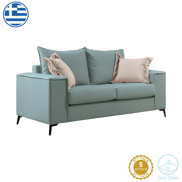 Canapea cu 2 locuri Verona 2, Gri - Verde, 173x93x100 cm