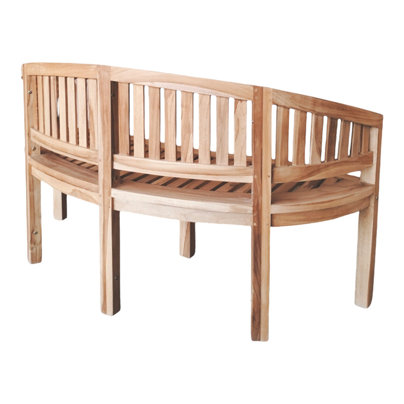 Canapea cu 3 locuri pentru gradina Coren Boho, Natural, 150x61x87 cm