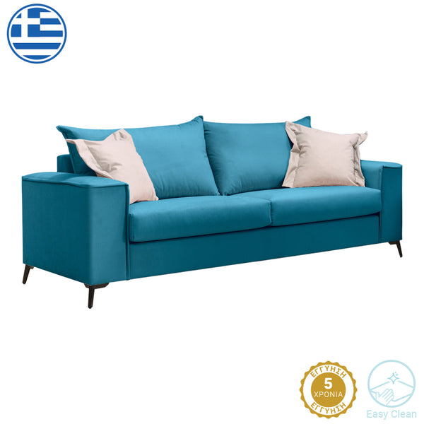 Canapea cu 3 locuri Verona 3, Albastru, 225x93x100 cm