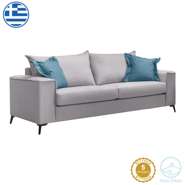 Canapea cu 3 locuri Verona 3, Gri, 225x93x100 cm