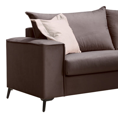 Canapea cu 3 locuri Verona 3, Gri inchis, 225x93x100 cm, imagine suplimentara
