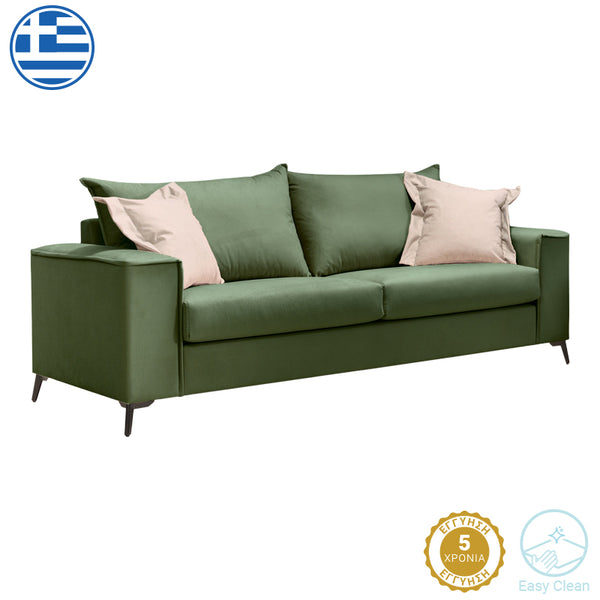 Canapea cu 3 locuri Verona 3, Verde inchis, 225x93x100 cm