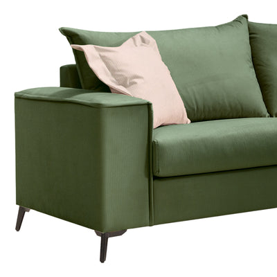 Canapea cu 3 locuri Verona 3, Verde inchis, 225x93x100 cm, imagine suplimentara