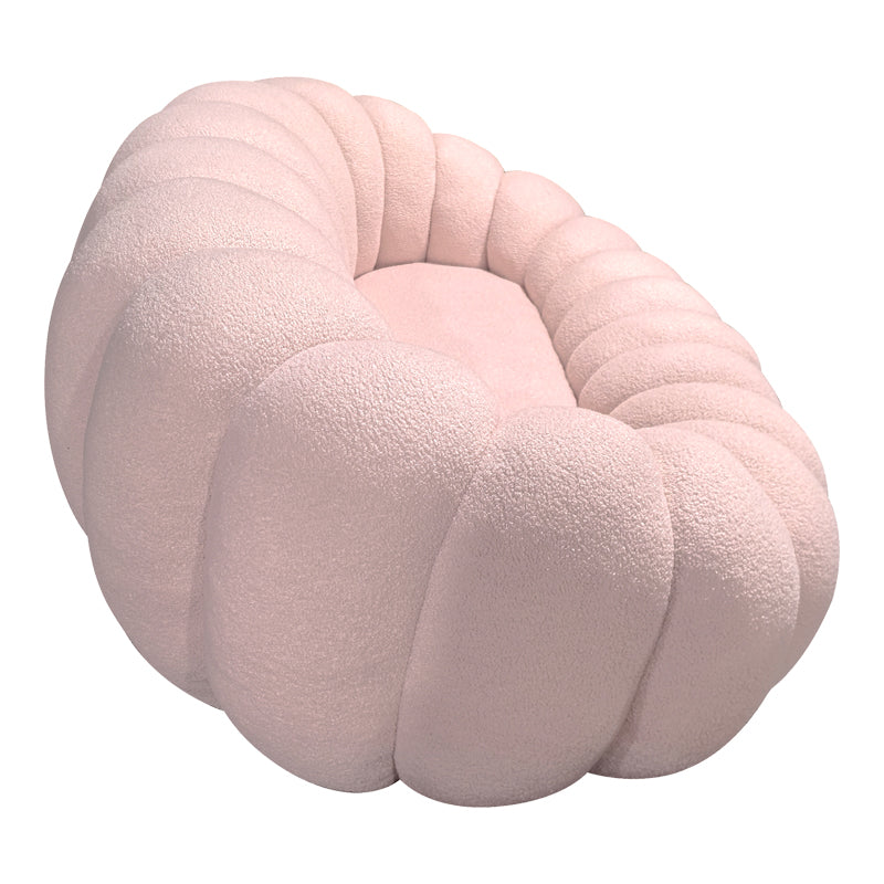 Canapea cu funcție Embrace, Țesătură bouclé, roz, 180x105x65 cm - Roz