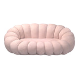 Canapea cu funcție Embrace, Țesătură bouclé, roz, 180x105x65 cm - Roz