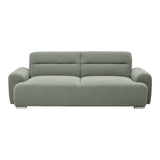 Canapea cu trei locuri Harmonious boucle verde masliniu, 224x92x81 cm