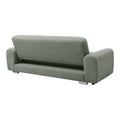Canapea cu trei locuri Harmonious boucle verde masliniu, 224x92x81 cm, detaliu produs