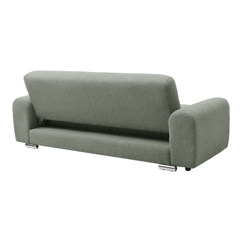 Canapea cu trei locuri Harmonious boucle verde masliniu, 224x92x81 cm, detaliu produs