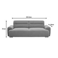 Canapea cu trei locuri Harmonious boucle verde masliniu, 224x92x81 cm, foto produs
