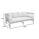 Canapea de gradina Alessa Boho, Natural, 200x100x76 cm