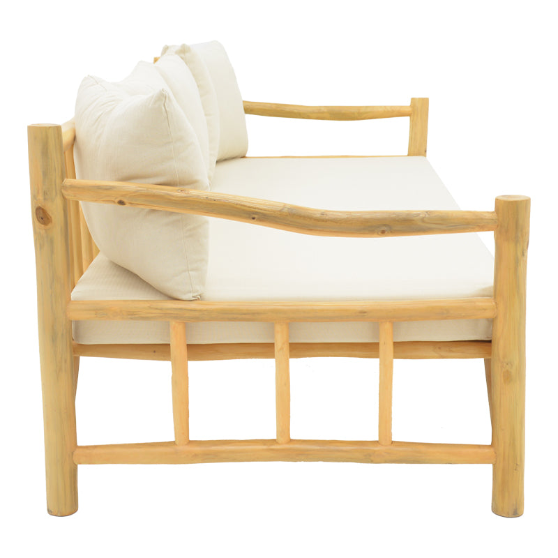 Canapea de gradina Roziana Boho, Natural, 210x100x80 cm, detaliu produs