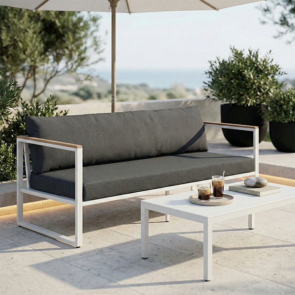 Canapea Aurelio, Metal, 3 locuri, 192x74x63 cm