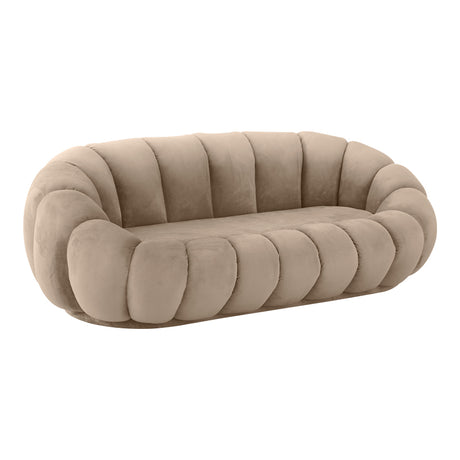 Canapea Embrace cu funcție, Catifea, Bej, 180x105x65 cm