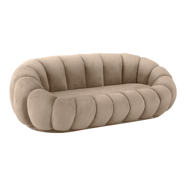 Canapea Embrace cu funcție, Catifea, Bej, 180x105x65 cm