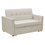 Canapea extensibila 2 locuri Commit, bej-gri, 142x93x46 cm