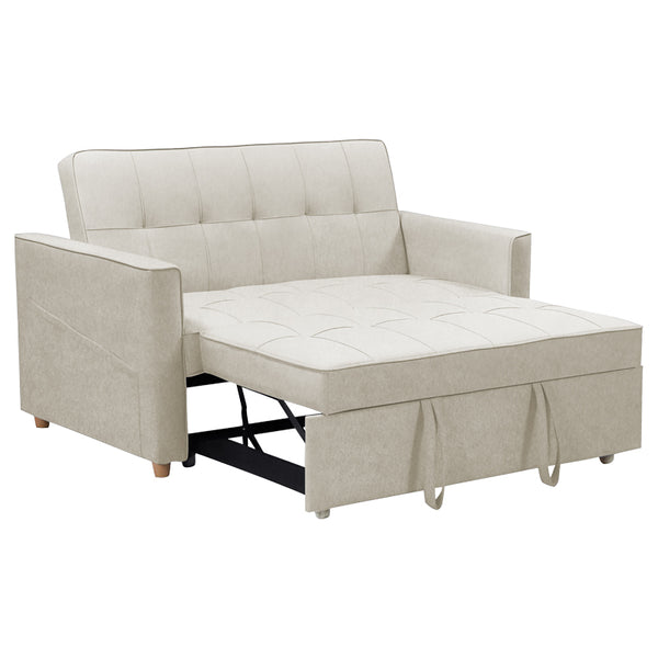 Canapea extensibila 2 locuri Commit, bej-gri, 142x93x46 cm
