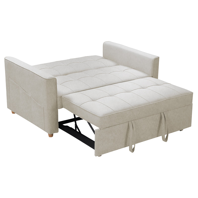 Canapea extensibila 2 locuri Commit, bej-gri, 142x93x46 cm