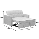 Canapea extensibila 2 locuri Commit, bej-gri, 142x93x46 cm