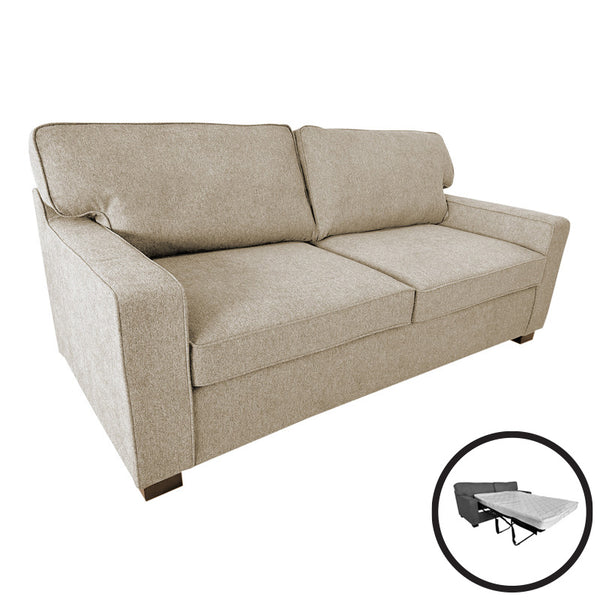 Canapea extensibila 2 locuri Polaris, Crem, 181x91x83 cm