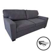 Canapea extensibila 2 locuri Polaris, Gri inchis, 181x91x83 cm