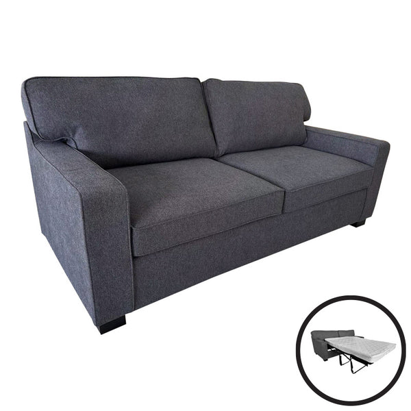 Canapea extensibila 2 locuri Polaris, Gri inchis, 181x91x83 cm