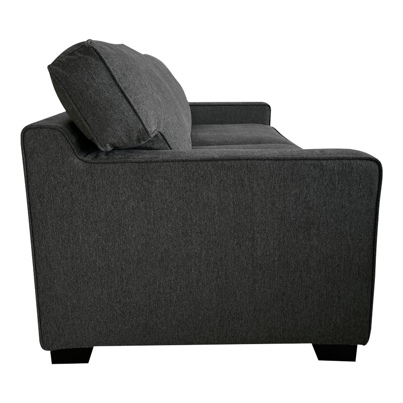 Canapea extensibila 2 locuri Polaris, Gri inchis, 181x91x83 cm, perspectiva suplimentara