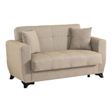 Canapea extensibila 2-seater sofabed Modesto, Stofa, 153x84x86 cm - Crem