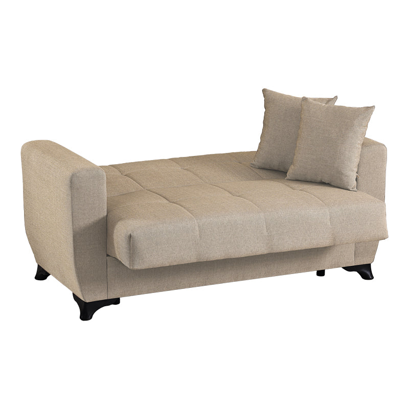 Canapea extensibila 2-seater sofabed Modesto, Stofa, 153x84x86 cm - Crem