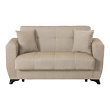 Canapea extensibila 2-seater sofabed Modesto, Stofa, 153x84x86 cm - Crem