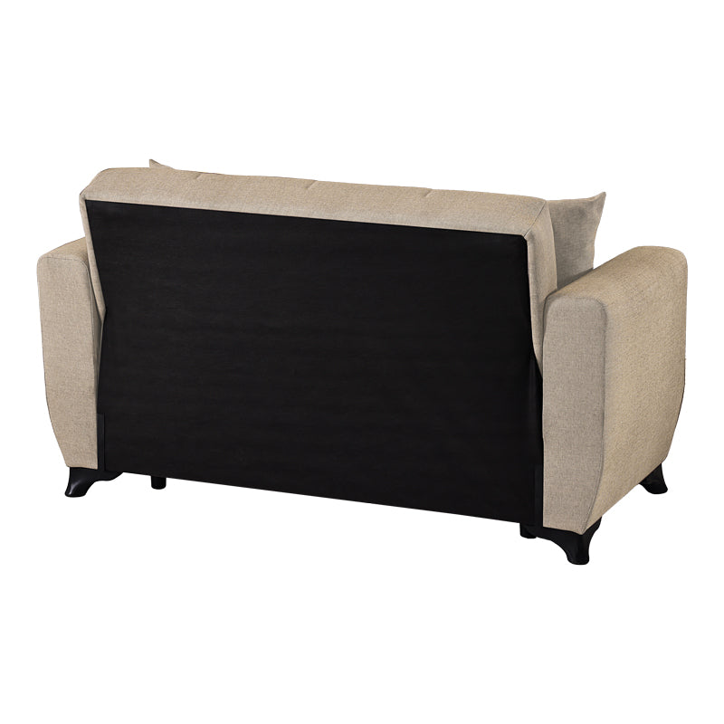 Canapea extensibila 2-seater sofabed Modesto, Stofa, 153x84x86 cm - Crem