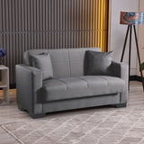 Canapea extensibila 2-seater sofabed Modesto, Stofa, 153x84x86 cm - Gri
