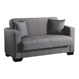 Canapea extensibila 2-seater sofabed Modesto, Stofa, 153x84x86 cm - Gri