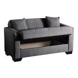 Canapea extensibila 2-seater sofabed Modesto, Stofa, 153x84x86 cm - Gri