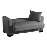 Canapea extensibila 2-seater sofabed Modesto, Stofa, 153x84x86 cm - Gri