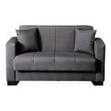 Canapea extensibila 2-seater sofabed Modesto, Stofa, 153x84x86 cm - Gri