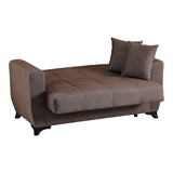 Canapea extensibila 2-seater sofabed Modesto, Stofa, 153x84x86 cm - Maro